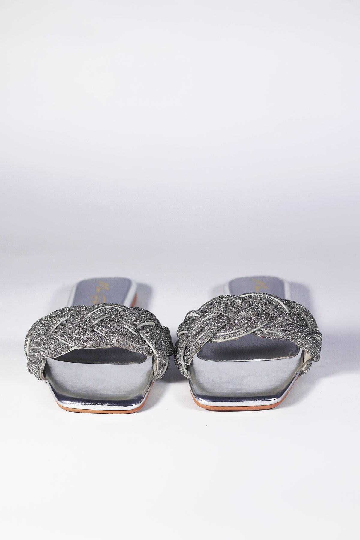 Miss fifi woven diamanté slippers  SL0055