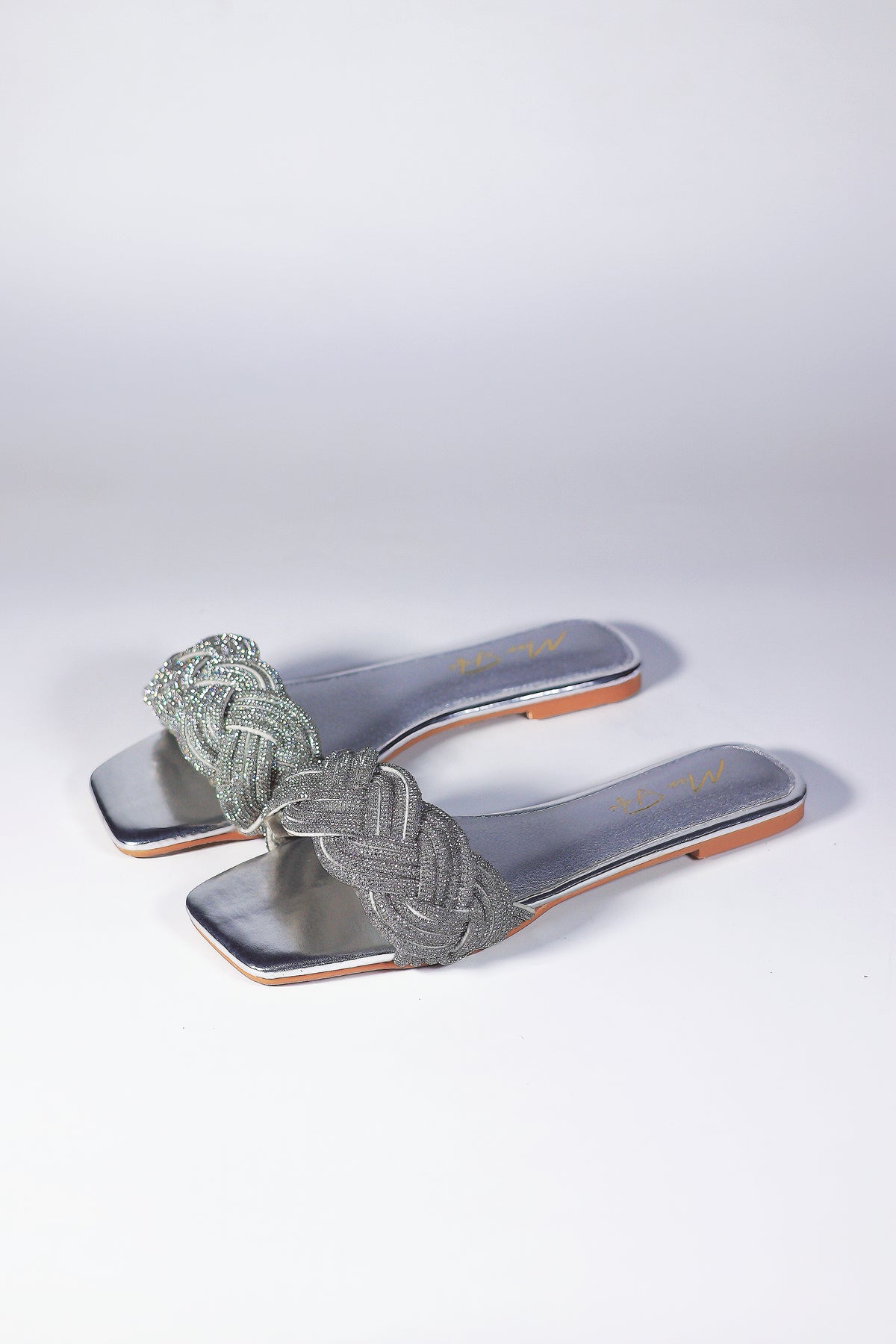 Miss fifi woven diamanté slippers  SL0055